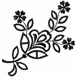 Flowers And Tree Embroidery Design 11